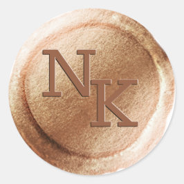 Pegatina de sobre inicial de sello de cera de Reli