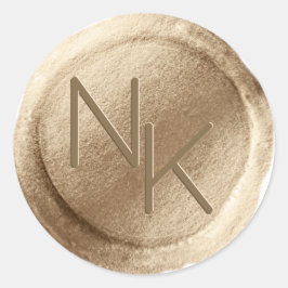 Pegatina de sobre inicial de sello de cera de Reli