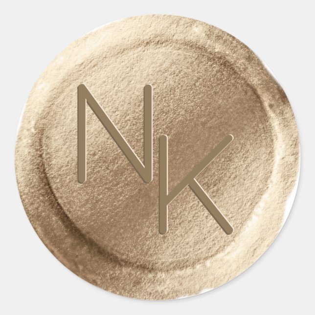 Pegatina de sobre inicial de sello de cera de Reli (Anverso)