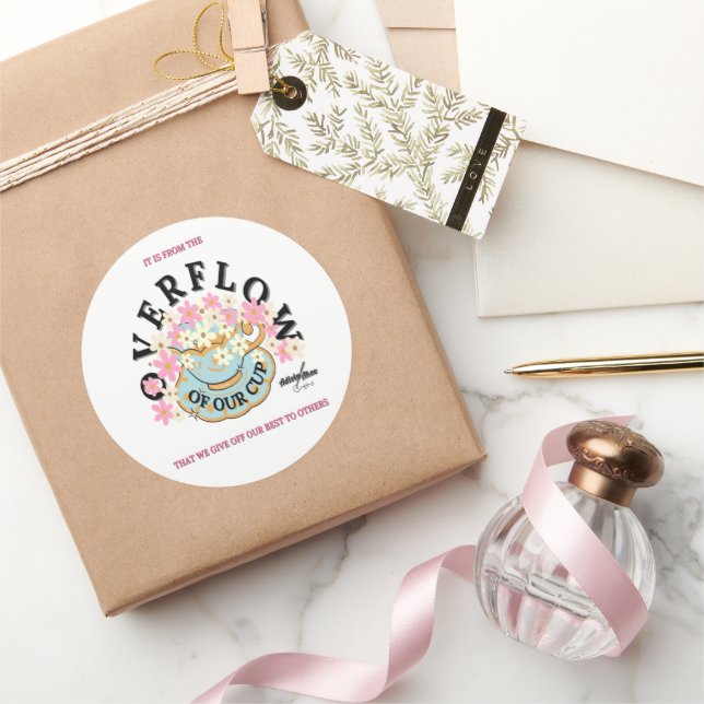 Pegatina de SOBREFLUJO por el poeta Adiela Akoo (Regalar)
