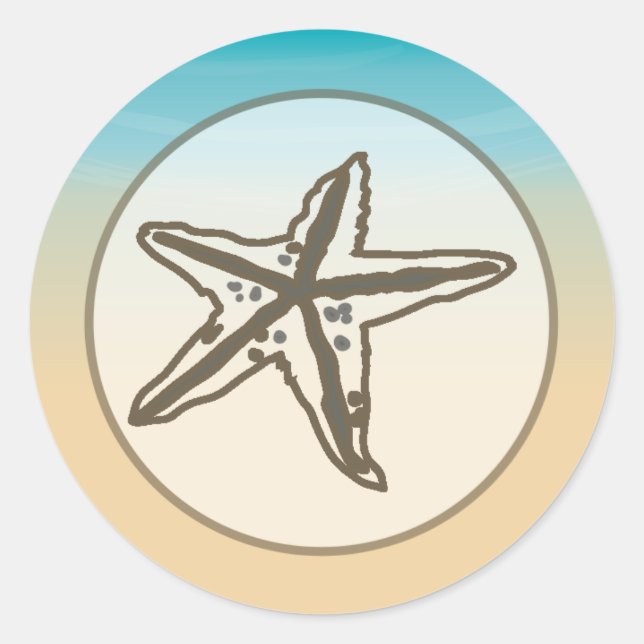 pegatina de sobres de 20 a 1,5" Ocean Beach Shore  (Anverso)