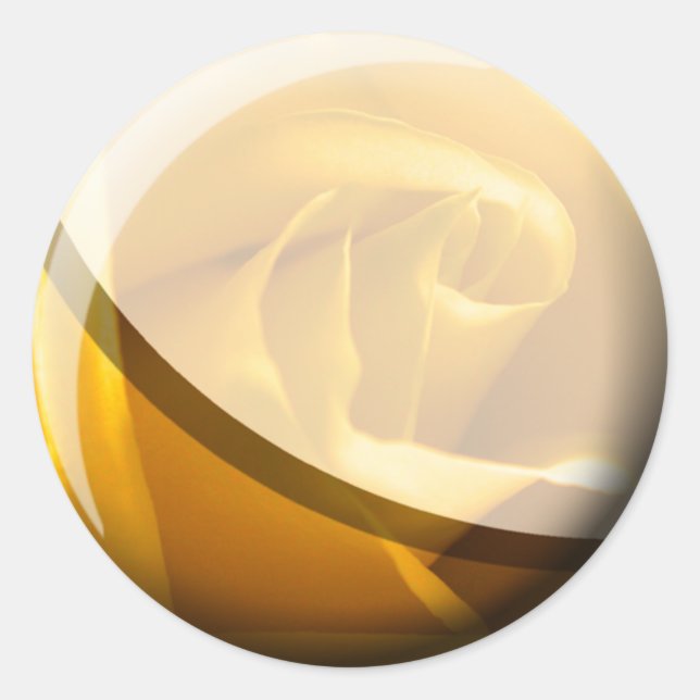 Pegatina de sobres de Boda rosa amarillo (Anverso)