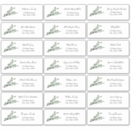 Pegatina de sobres de dirección de invitado Eucaly