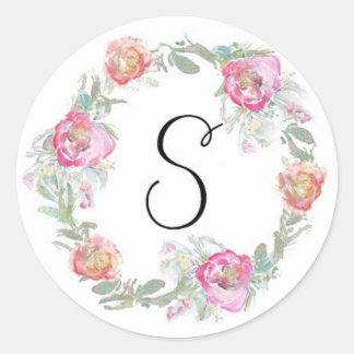 Pegatina de sobres monograma