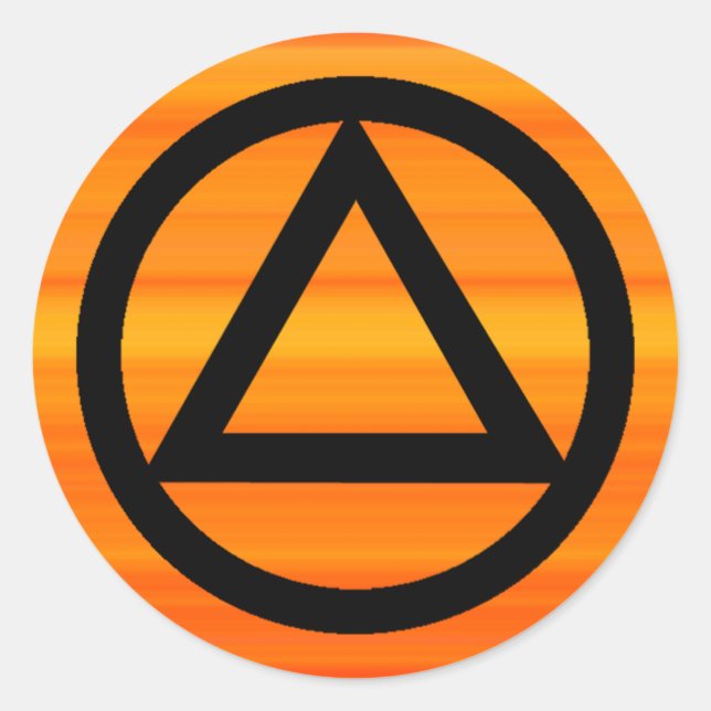 Pegatina de Sobriedad de Recuperación de Círculo y (Anverso)