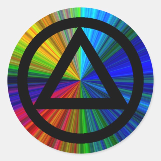 Pegatina de Sobriedad de Recuperación de Círculo y (Anverso)