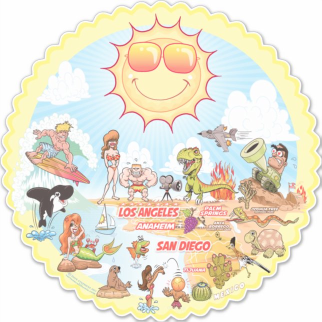 Pegatina de SoCal (Anverso)