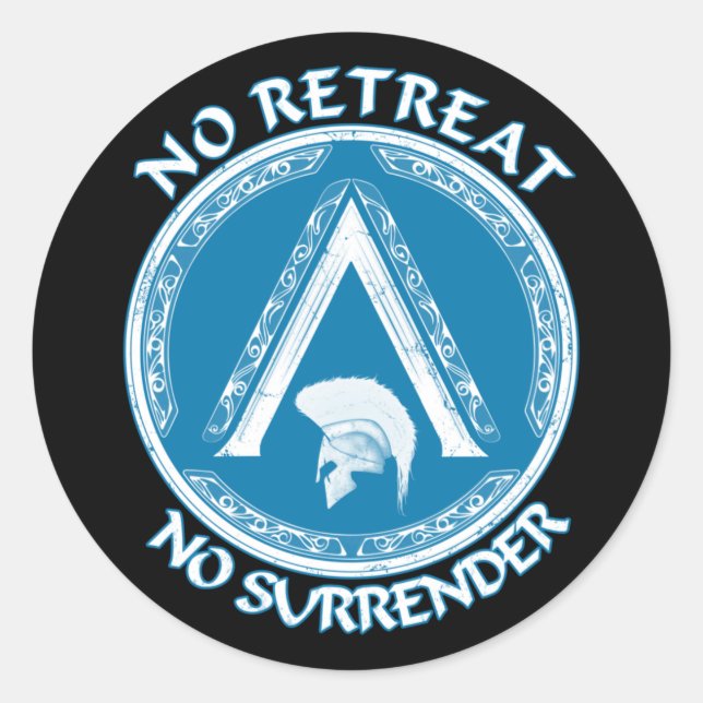 Pegatina de Spartan Warrior y Lambda Symbol (Anverso)