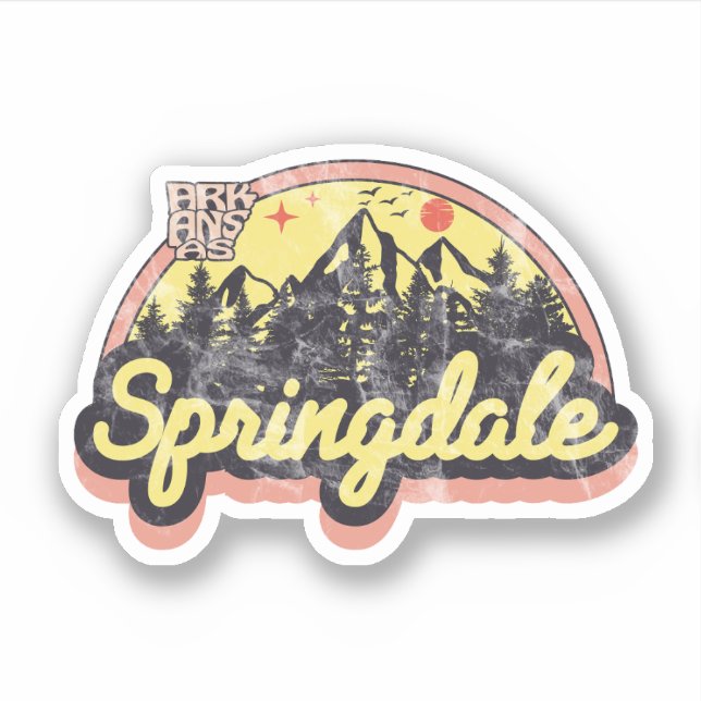 Pegatina de Springdale, Arkansas (Anverso)