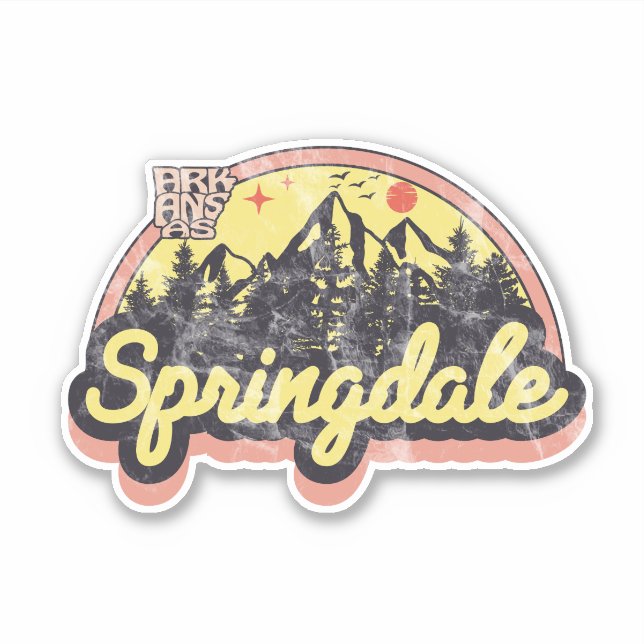 Pegatina de Springdale, Arkansas (Anverso)