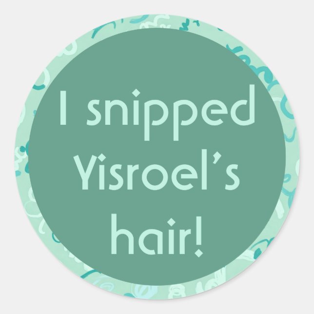 Pegatina de Squiggles upsherin (Anverso)