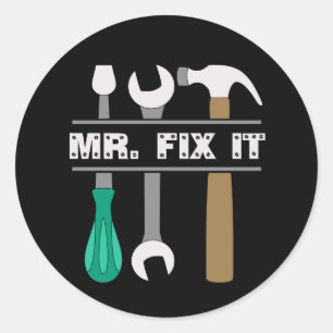 Pegatina de Sr. Fix It Men's Tools