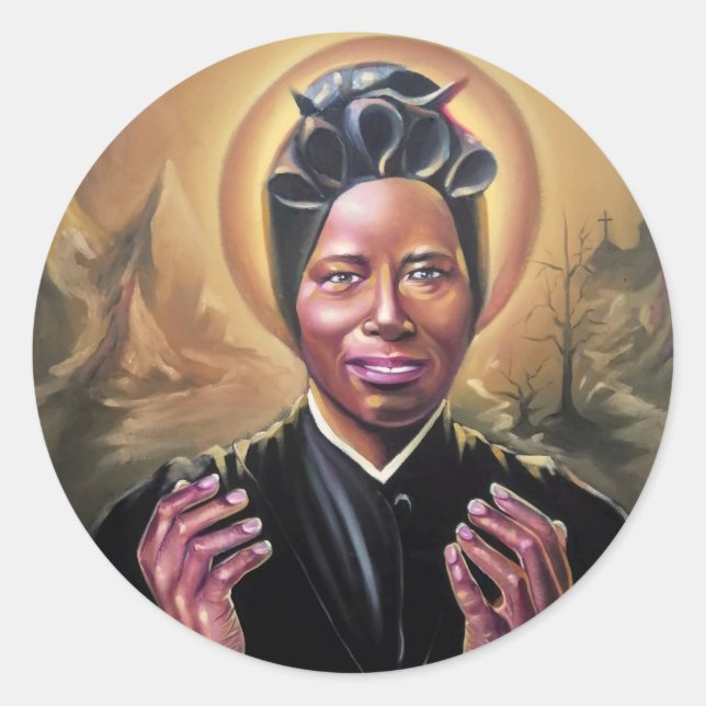Pegatina de St. Josephine Bakhita (Anverso)