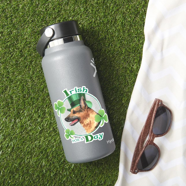 Pegatina de St. Patrick's Day German Shepherd Viny (HydroFlask Insitu)