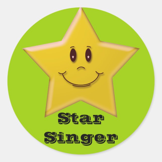 Pegatina de Star Singer (Anverso)