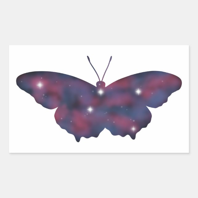 Pegatina de Starscape de Mariposa Oscura (Anverso)