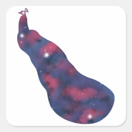 Pegatina de Starscape Peacock Oscuro