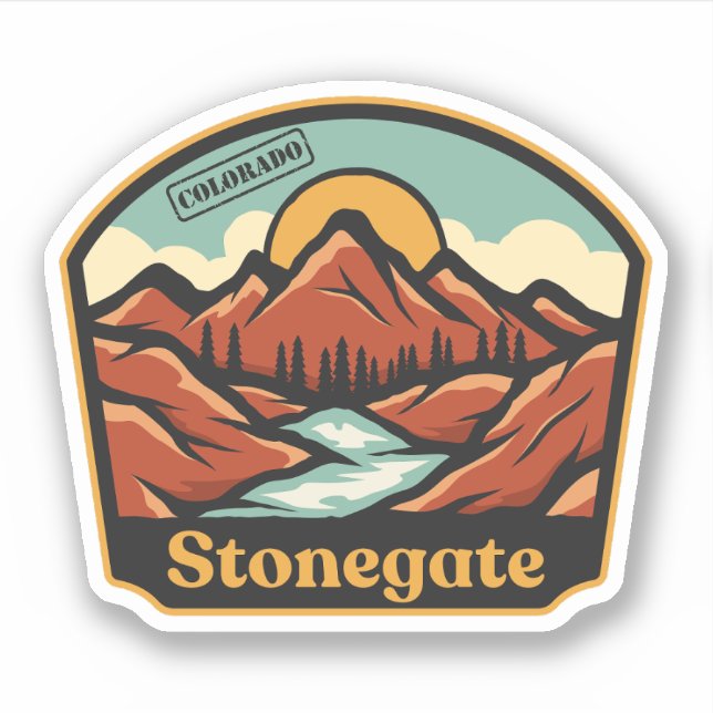Pegatina de Stonegate, Colorado (Anverso)