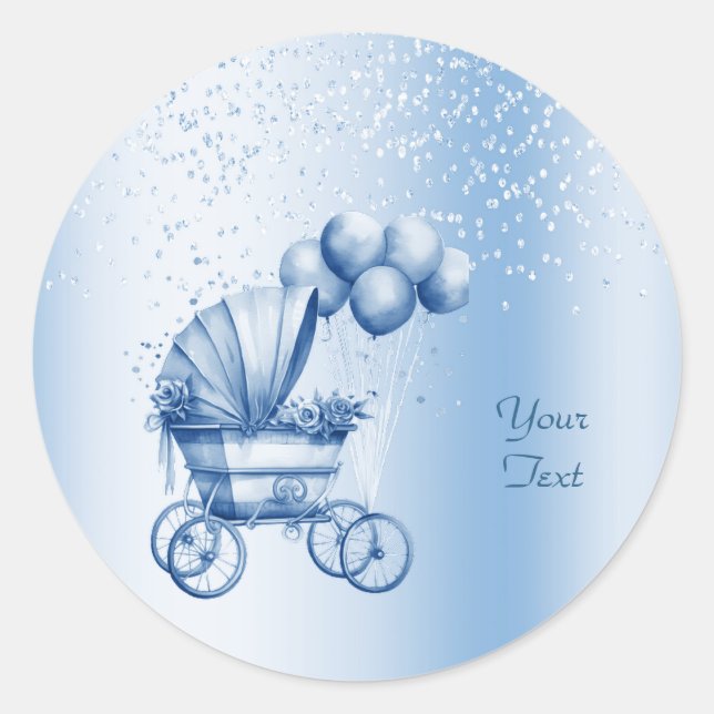 Pegatina de Stroller Azul (Anverso)