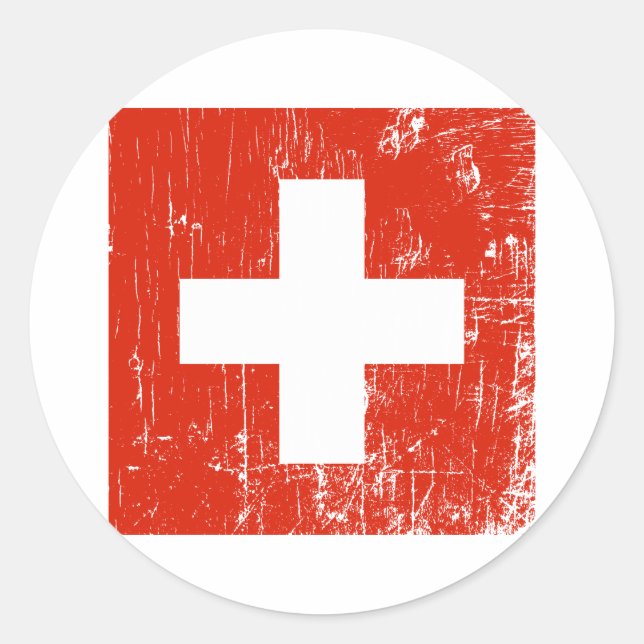 Pegatina de Suiza (Anverso)
