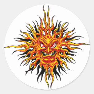 Pegatina de Sun enfadado