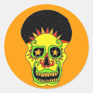 Pegatina de Sun Skull día y noche