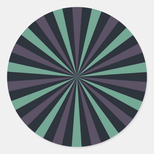 Pegatina de Sunburst Vintage: Retro Mid Century Mo (Anverso)