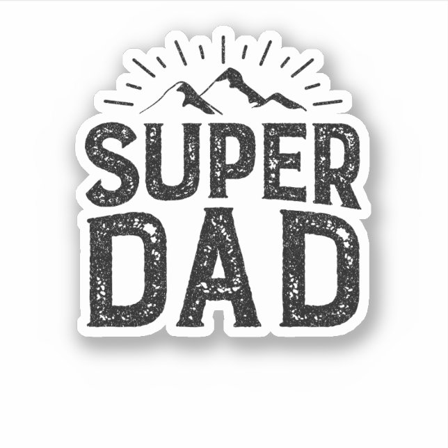 Pegatina de Super Dad (Anverso)