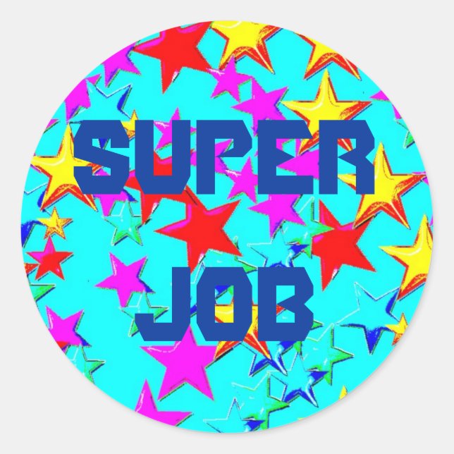 Pegatina de Super Job Star (Anverso)