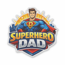 Pegatina de Superhéroe Papá