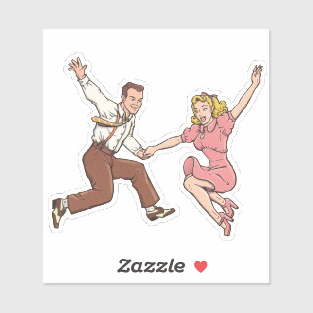 Pegatina de Swinging de los años 40 (Hoja)