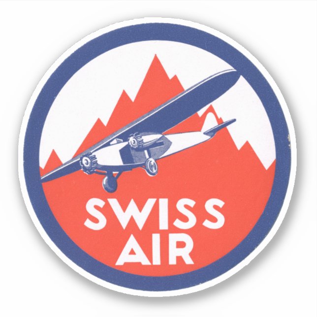 Pegatina de Swiss Air Airways (Anverso)