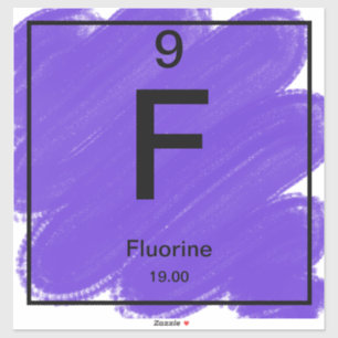Pegatina de tabla periódica - Fluorina