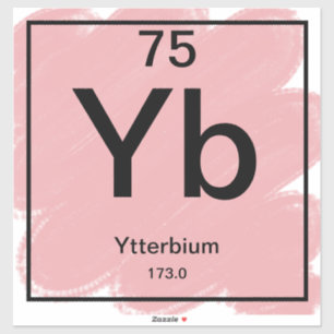 Pegatina de tabla periódica - itterbio