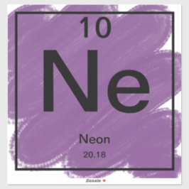 Pegatina de tabla periódica - Neón