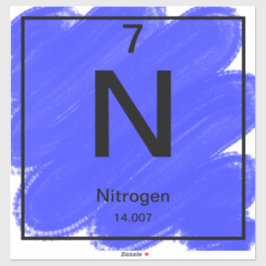 Pegatina de tabla periódica - Nitrogen