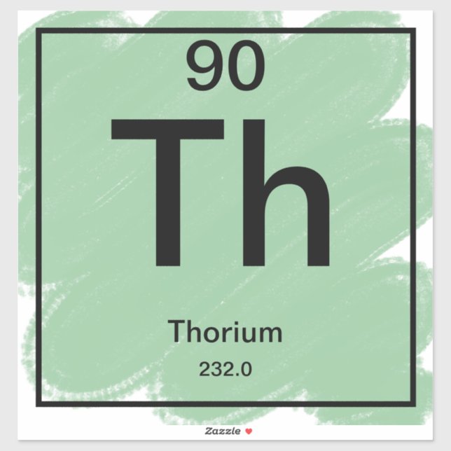 Pegatina de tabla periódica - Thorium (Hoja)