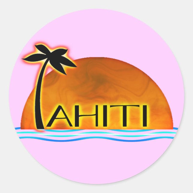 Pegatina de Tahití (Anverso)