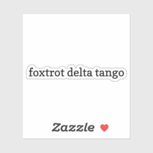 Pegatina de tango delta del Foxtrot, Pegatinas del