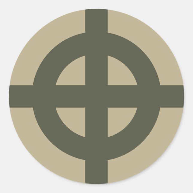 Pegatina de tapón de alcance, cruz celta, estilo 1 (Anverso)