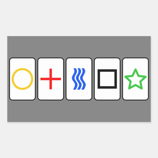 Pegatina de tarjetas Zener - Gris (Anverso)