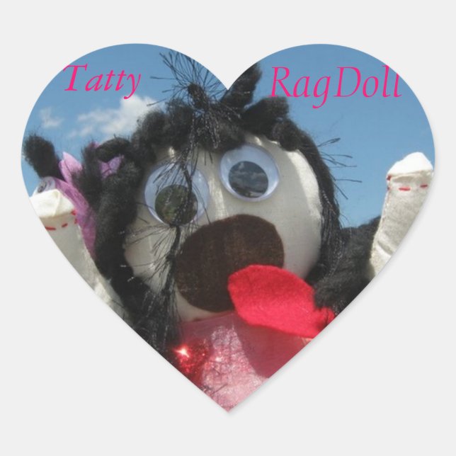 Pegatina de Tatty Ragdoll (Anverso)
