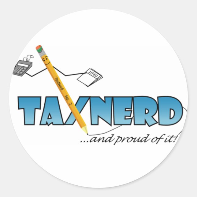 Pegatina de TaxNerd (Anverso)