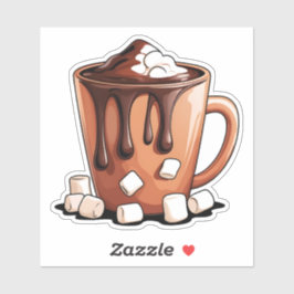 Pegatina de taza del sueño de chocolate caliente V