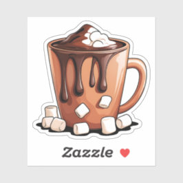 Pegatina de taza Sueño de Chocolate Caliente Volcá
