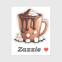 Pegatina de taza Volcano Hot Chocolate Dream
