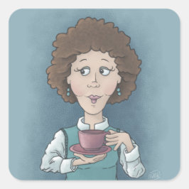 Pegatina de Tea Square para beber