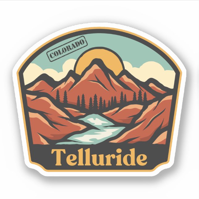 Pegatina de Telluride, Colorado (Anverso)