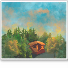 Pegatina de Tent Camping Wilderness