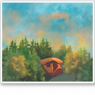 Pegatina de Tent Camping Wilderness